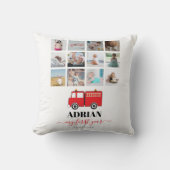 Red Fire Truck Baby First Year Photo Collage Kussen (Voorkant)