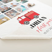 Red Fire Truck Baby First Year Photo Collage Sherpa Deken (3/4)