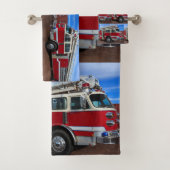 Red Fire Truck Bad Handdoek (Insitu)