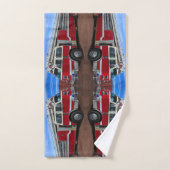 Red Fire Truck Bad Handdoek (Handdoek)