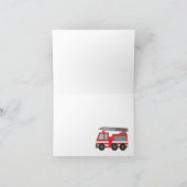 Red Fire Truck Bedankkaart (Binnen)