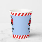 Red Fire Truck Birthday Paper Cups Papieren Bekers (Links)