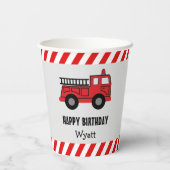 Red Fire Truck Birthday Papieren Bekers