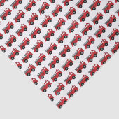Red Fire Truck Birthday Tissuepapier (Detail)