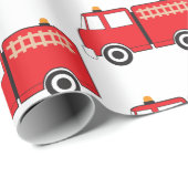 Red Fire Truck Cadeaupapier (Rol Hoek)