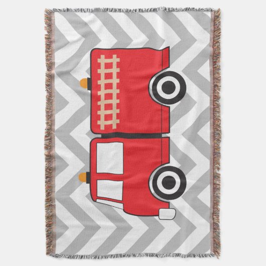 Red Fire Truck Deken (Voorkant Verticaal)