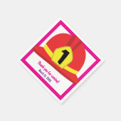 Red Fire Truck Engine Brandweerman Cartoon ontwerp Servet (Hoek)