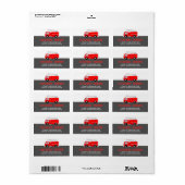 Red Fire Truck Etiket (Full Sheet)