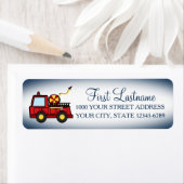 Red Fire Truck Etiket (Insitu)