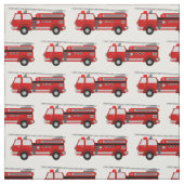 Red Fire Truck Fabric Stof (Swatch)