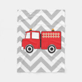 Red Fire Truck Fleece Deken (Voorkant)