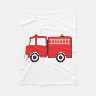 Red Fire Truck Fleece Deken