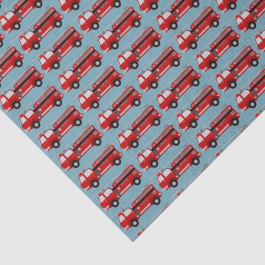 Red Fire Truck Gift Tissuepapier (Detail)