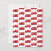 Red Fire Truck Kinder Kinderen gepersonaliseerd Notitiekaartje (Achterkant)
