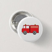 Red Fire Truck Kinder Ronde Button 3,2 Cm (Voorkant /achterkant)
