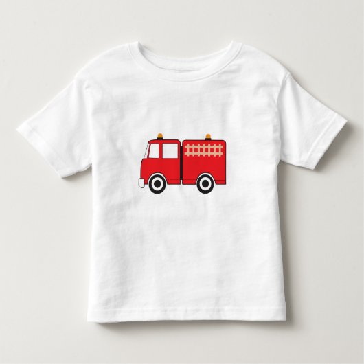 Red Fire Truck Kinder Shirts (Voorkant)