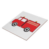 Red Fire Truck Kinder Tegeltje (Zijkant)