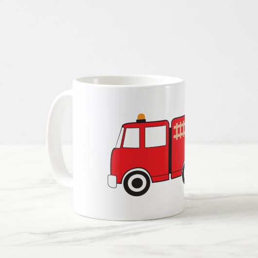 Red Fire Truck Koffiemok (Voorkant links)