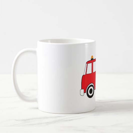 Red Fire Truck Koffiemok (Links)