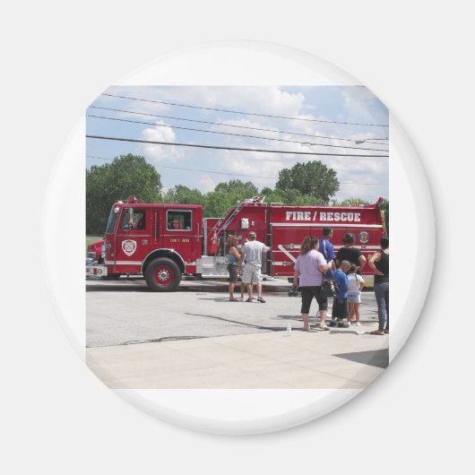 Red Fire Truck Magneet (Voorkant)