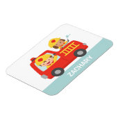 Red Fire Truck met Fire Fire Boy and Puppy Magneet (Linkerzijde)