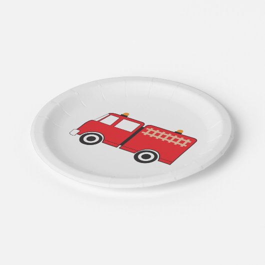 Red Fire Truck Papieren Bordje (Gekanteld)