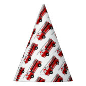 Red Fire Truck Party Pet Feesthoedjes (Links)