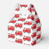 Red Fire Truck Patroon Bedankdoosjes (Achterkant)