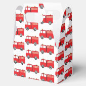 Red Fire Truck Patroon Bedankdoosjes (Geopend)