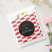 Red Fire Truck Patroon Bedankzakje (Gezegeld)