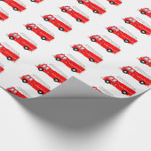Red Fire Truck Patroon Cadeaupapier (Hoek)
