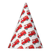 Red Fire Truck Patroon Feesthoedjes (Links)