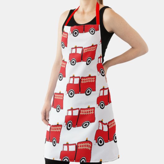 Red Fire Truck Patroon Schort (Insitu)