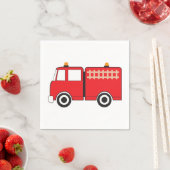 Red Fire Truck Patroon Servet (Insitu)