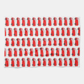 Red Fire Truck Patroon Theedoek (Horizontaal)