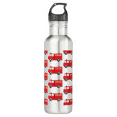 Red Fire Truck Patroon Waterfles (Voorkant)