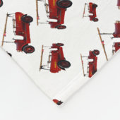 Red  Fire Truck Pattern Fleece Deken (Hoek)