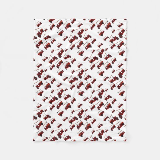 Red  Fire Truck Pattern Fleece Deken (Voorkant)