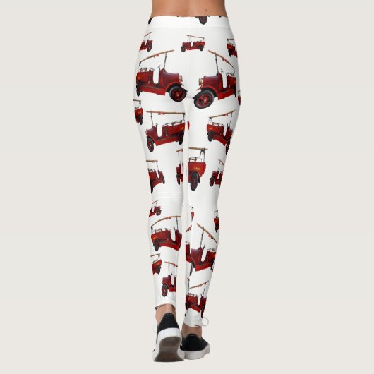  Red Fire Truck Pattern Leggings (Achterkant)