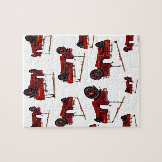 Red  Fire Truck Pattern Legpuzzel (Horizontaal)