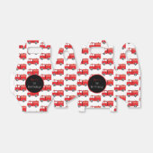 Red Fire Truck Pattern Persoonlijk Bedankdoosjes (Uitgevouwen)