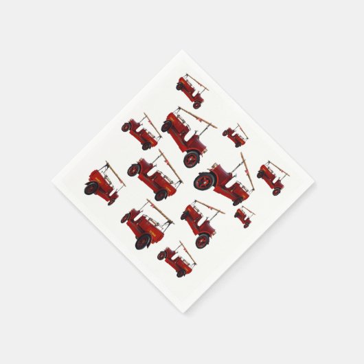 Red  Fire Truck Pattern Servet (Hoek)
