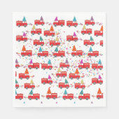 Red Fire Truck Pattern Servet (Voorkant)