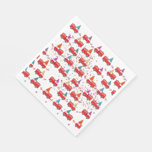 Red Fire Truck Pattern Servet (Hoek)