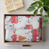Red Fire Truck Pattern Tissuepapier (Geschenk)