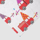 Red Fire Truck Pattern Tissuepapier (Detail)