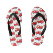 Red Fire Truck Pattern Toddler Kinder Teenslippers (Voetbed)