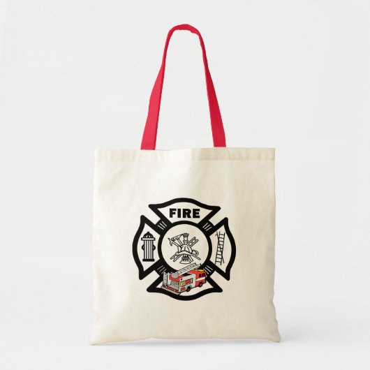 Red Fire Truck Rescue Tote Bag (Voorkant)
