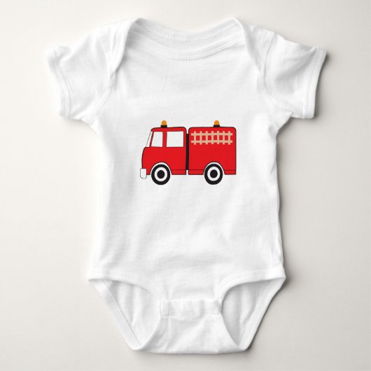 Red Fire Truck Romper (Voorkant)