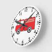 Red Fire Truck Ronde Klok (Hoek)